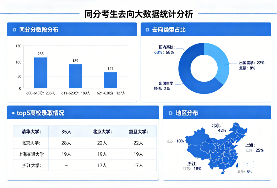 同分考生去向大数据统计分析